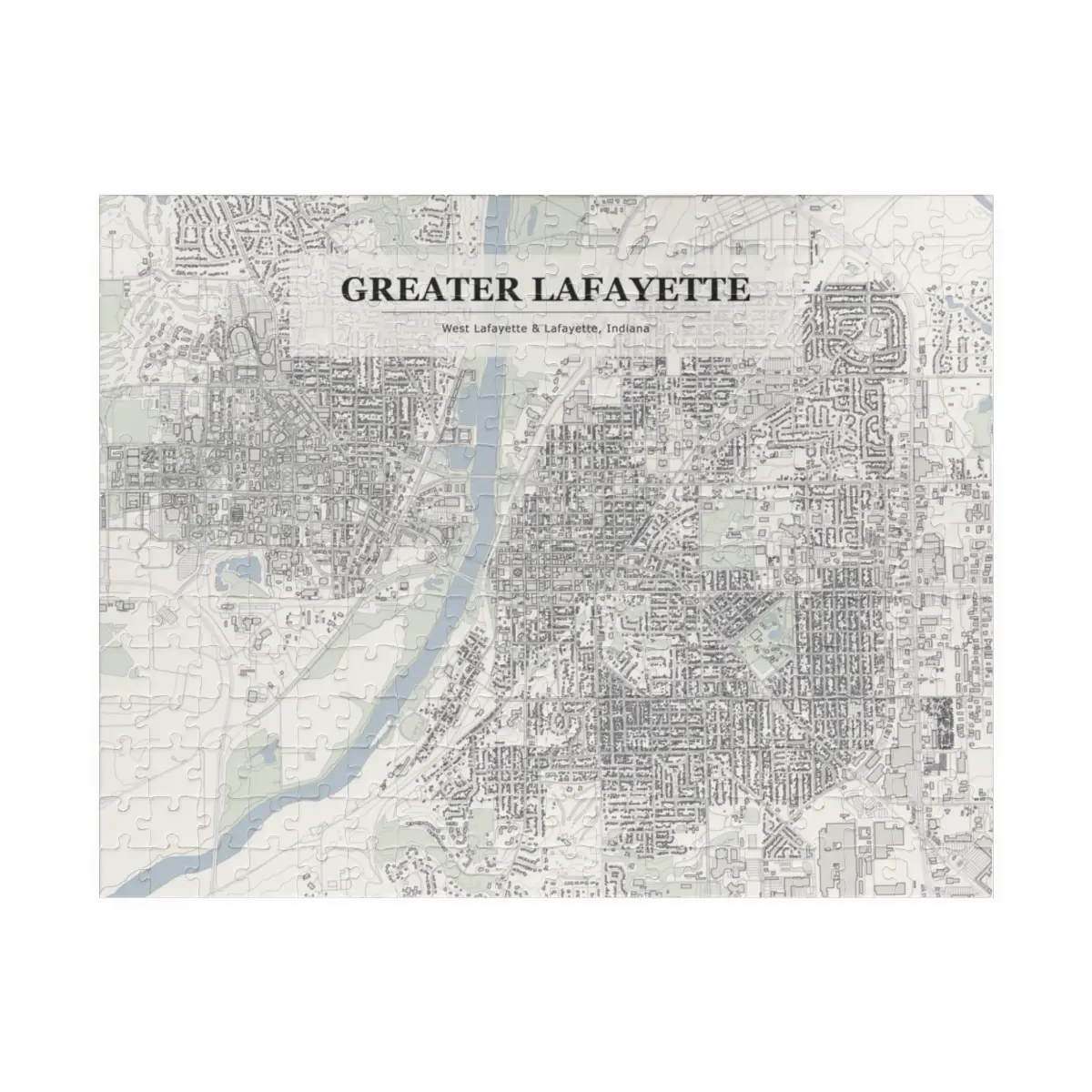Greater Lafayette City Map Puzzle (110–1014 pcs) - Image 2
